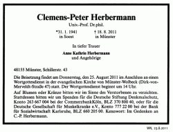 todesanzeige prof. herbermann