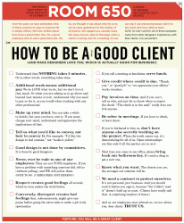 how to be a good client