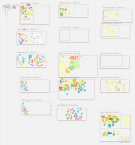 Open-Access-Barcamp 2021: Übersicht über das gesamte Miro-Bord