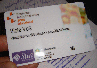 bibliothekartag 2005 - ausweis